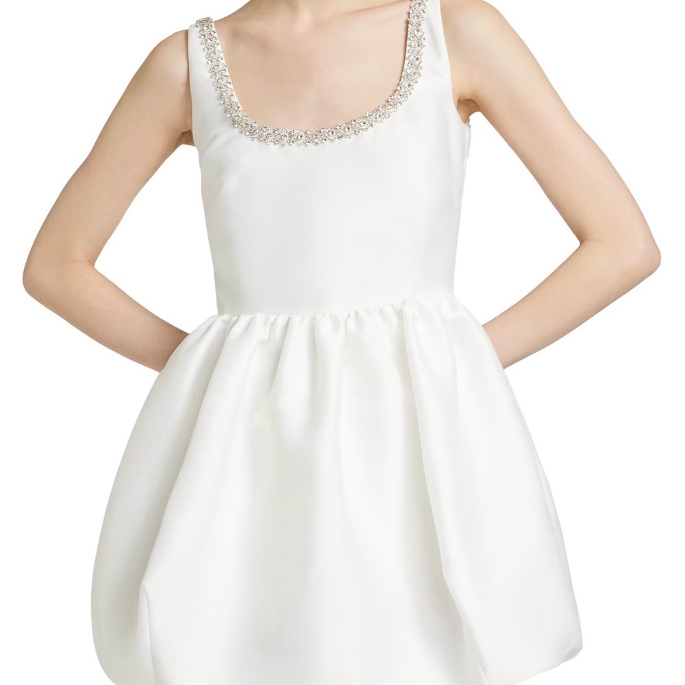 Self-Portrait White Dress with Embellished Detail